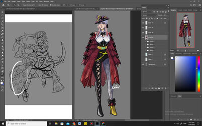 full body ; paint style